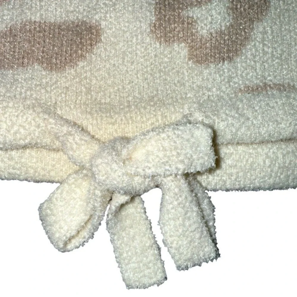 Barefoot Dreams Girls 6-7 CozyChic Leopard‎ Print Long Sleeve Sweater NWT
